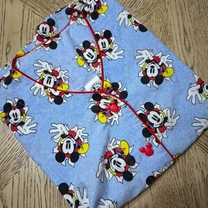 Mickey & Co Disney‎ Blue Pajama Top Shirt Button Up Mickey Mouse Print Size XL